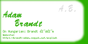 adam brandt business card